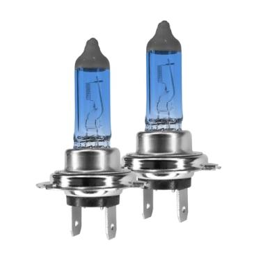 Imagem de HHZL 2 peças de lâmpada de farol H7, holofotes de halogênio de carro 12V 100W, substituição de lâmpada de neblina frontal alta/baixa superbrilhante, lâmpada de luz automotiva universal adequada para a