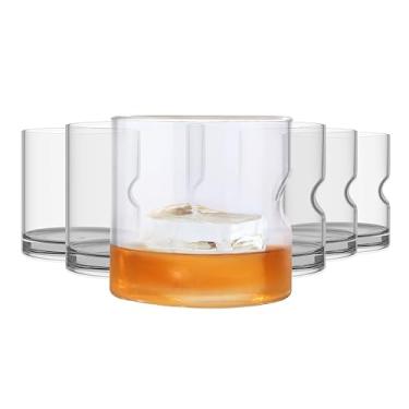 Imagem de Copo de uísque Unbreakable Rocks – Conjunto de 6, 354 g, pode ser lavado na lava-louças, Tritan sem BPA, copos duplos à moda antiga, à prova de estilhaçamento para uso interno, externo, diário