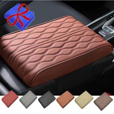 Imagem de Almofada de caixa de apoio de braço de carro de algodão com memória (estilo universal), almofada de caixa de apoio de braço de carro de esponja (estilo universal), almofada de caixa de apoio de braço