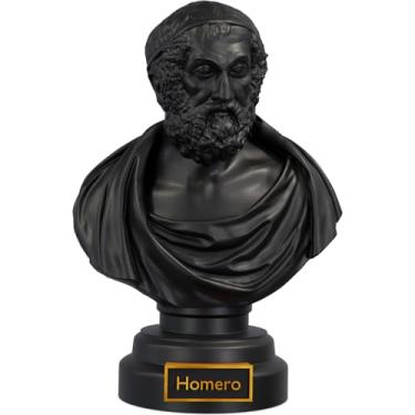 Imagem de Estátua Busto Homero - Poeta Grego - Versão 2 (Cor Aurum Noctis)