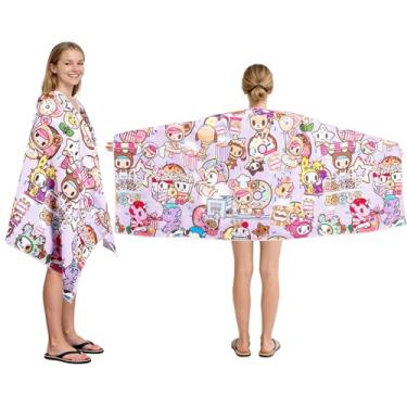Imagem de Tokidoki Toalha de praia Unicorno, toalha de praia de microfibra grande de 159 x 68 cm, toalha de banho macia sem areia de secagem rápida para mulheres, natação, viagem