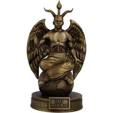 Imagem de Estátua Exu Maioral Imagem Umbanda Candomblé - Versão 2 (Cor Ouro Velho)