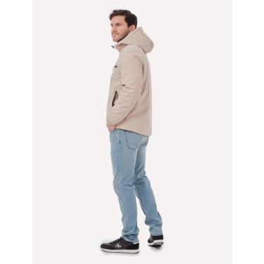 Imagem de Jaqueta Calvin Klein Jeans Hooded CK Peito Cáqui Claro-Masculino