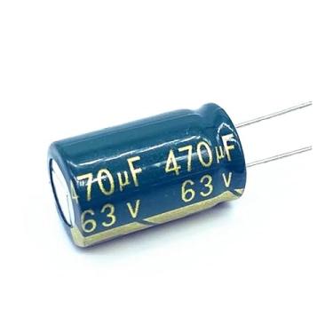 Imagem de 110 pçs/lote alta frequência baixa impedância 63v 470UF capacitor eletrolítico de alumínio 13 * 20 470UF 63v 20%