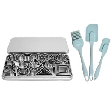 Imagem de Conjunto de cortadores de biscoito | Moldes de bolo 30 x – Seguro para lava-louças, formas de sobremesa, aço inoxidável, para padaria, lanche, casa, cozinha, reuniões, escola, casamento, aniversário
