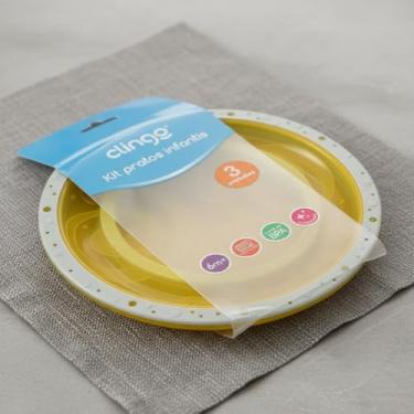 Imagem de Prato Infantil Easy Hold, Conjunto 3 Unidades com Borda Soft Touch