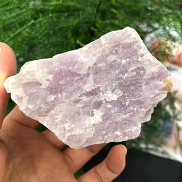 Imagem de URMIBDAI Decoração de casa cheia de textura, corte e processamento de pedra de mica de lítio de cristal natural, presentes de decoração de aquário, cristal natural (tamanho: 300-400g)