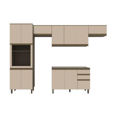 Imagem de Cozinha Modulada 5 Peças Sem Tampo Connect Henn Duna/cristal