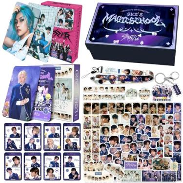 Imagem de KPOPBP Stray Kids Magic School Album Merch Gift Box Set 4Th Skz Fanmeeting Kpop Merchandise 110 Pcs Photocards, 90 Pcs Stickers, Presente Para Meninos E Meninas Skz