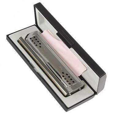 Imagem de Gaita Tremolo dupla face C&G Key 24 furos harpa instrumentos de sopro de madeira para iniciantes adultos