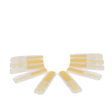 Imagem de Acessórios profissionais de saxofone acessórios de música de vento palheta de saxofone 2,5 caixa de papelão branca palheta concha ABS embalagem individual material de palheta (cor: palhetas de