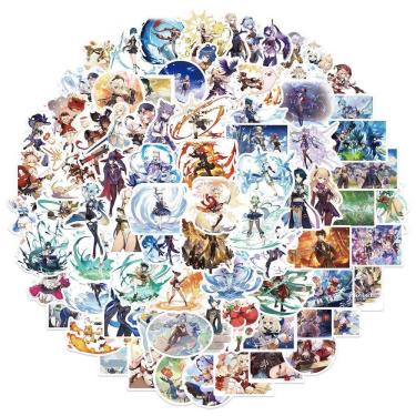 Imagem de Adesivo Anime Genshins Impacts Vinyl Cartoon 100 unidades