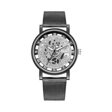 Imagem de Relógio De Pulso Feminino De Moda Com Design De Esqueleto Oco, Relógio