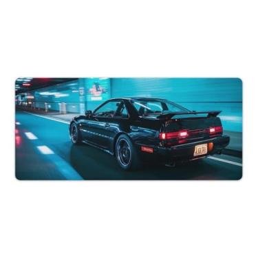Imagem de HouLaiZhe JDM 300zx Tunnel Cruise Cool Large Gaming Mouse Pads Tapete de Mesa Base de Borracha Antiderrapante Laptop Acessórios de Computador Suprimentos Bloco de Escrita para Escritório Casa 40 x 90
