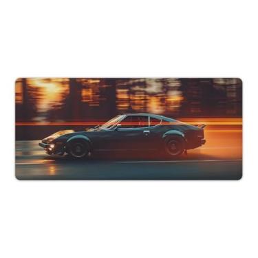 Imagem de HouLaiZhe JDM Tapete de mouse grande para jogos retrô clássico carro esportes JDM arte tapete de mesa antiderrapante base de borracha laptop acessórios de computador suprimentos bloco de escrita para