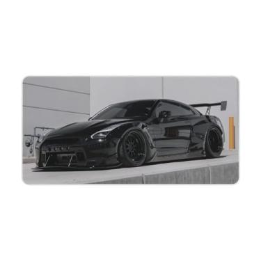 Imagem de JDM Car R35 preto rampa estática legal mesa mesa pad mouse pad antiderrapante grande material de escritório tapete de mesa impermeável borracha mesa pad para escritório jogo casa 30 x 60 cm