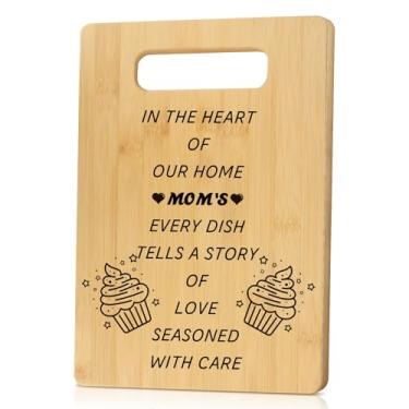 Imagem de Ardusnpe Presentes de Dia das Mães para a Mãe - Presentes de Natal, Dia dos Namorados, Páscoa para a mamãe - Tábua de cortar para mamãe