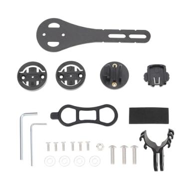 Imagem de LT Easiyl Suporte para computador GPS de bicicleta de fibra de carbono compatível com Garmin compatível com guidão integrado Bryton, 130 mm