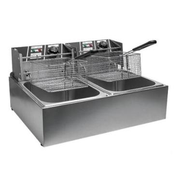 Imagem de Fritadeira Elétrica 2 Cubas 12 Litros 220v (ZL) - Fast Maquinas, 220V