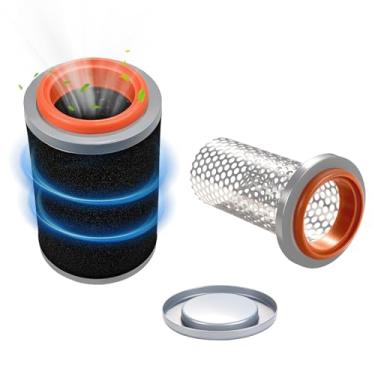 Imagem de Wacece Kit de filtro de ar ATV com gaiola guia e tampa de extremidade para YFM350 Grizzly 350/YFM400 Grizzly 400/YFM400 Grizzly 450/YFM350 Bruin 350