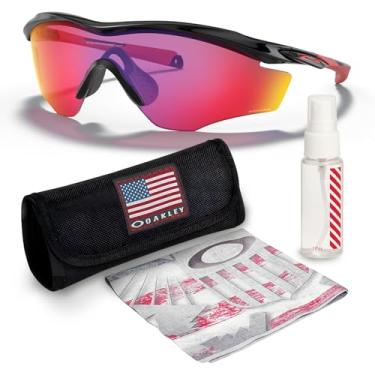 Imagem de OAKLEY Óculos de sol M2 FRAME XL OO9343 formato irregular com kit oficial de óculos, Armação preta polida | Prizm Road Lens