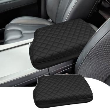 Imagem de Zxiaochn Capa de apoio de braço para console Hyundai Palisade 2020 2021 2022 2023 2024 2025, protetor de couro para tampa de apoio de braço, acessórios internos de almofada de console central
