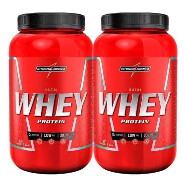 Imagem de Combo 2x Suplemento em Pó Nutri whey Protein Para Ganho de Peso Chocolate 900g Pote - Integralmedica-Unissex