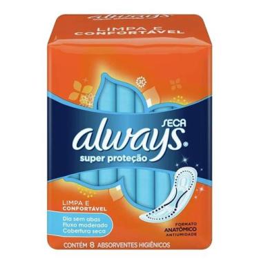 Imagem de Absorvente Always Basic, Seca com 8 - Sem abas