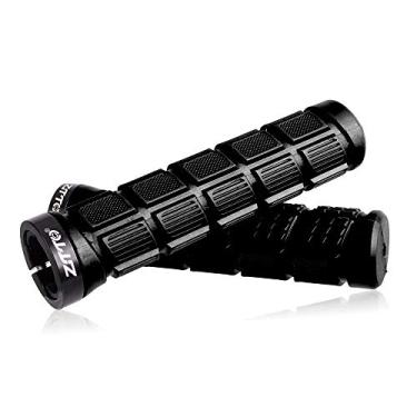 Imagem de Grips de guidão bicicleta montanha AG38 liga alumínio com trava unilateral Capa borracha para Equipamento ciclismo absor