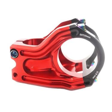 Imagem de Acessórios para Bicicleta Mountain Bike, Inclinação de 10 Graus para Off-road e Downhill, Haste de 28,6 x 31,8 mm para Bicicleta de Estrada.(Red Black)