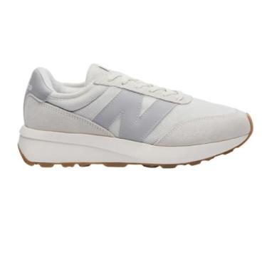 Imagem de Tênis New Balance 370v1 Unissex Branco Cinza Original (Branco, BR, Adulto, Numérico, 41)