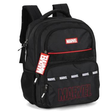 Imagem de Mochila Escola Menino Costa Marvel Avengers Preto Luxcel Juvenil