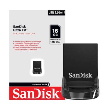 Imagem de Pen Drive 16GB SanDisk Ultra Fit USB 3.2 Gen 1 Leitura 130MB/s SDCZ430