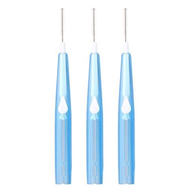 Imagem de Dioche Palhetas para Fio, Recarga de Material Macio, Limpador Interdental, 60 Peças, Palito Descartável para Oral, Branco, Azul, 9cm