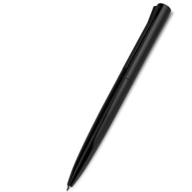 Imagem de Caneta Esferográfica Retrátil em Alumínio Reciclado, Escrita Azul, Corpo Emborrachado, Ponta Touch, Ambidestro, 0.8cm (Preto)