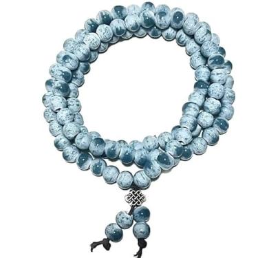 Imagem de Pulseira feminina nativa americana fofa colorida de cerâmica com 3 fileiras de largura empilhável com contas elásticas vintage joias nativas boêmias, hippie, colar para mulheres, Medium, Cerâmica