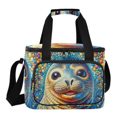 Imagem de Caixa térmica colorida Vivid Seal, lancheira térmica