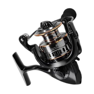 Imagem de Molinete de Pesca HD1000-HD7000 - Metal com Alça de EVA, Arraste Máximo 10kg, Resistente para Pesca em Água Salgada (-Y285-Preto-HE2000)