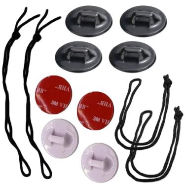 Imagem de ThtRht Pacote com 8 adesivos de tiras de segurança com fivela antiperda para Go Pro Hero 13 12 DJI Osmo Action Insta360