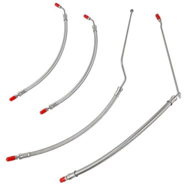 Imagem de 32-99904Q Kit de mangueira de cilindro hidráulico de inclinação de acabamento elétrico compatível com MerCruiser Alpha One 15-9/40.6 cm Bravo 1 2 3 X substitui 32-864589 32-864588