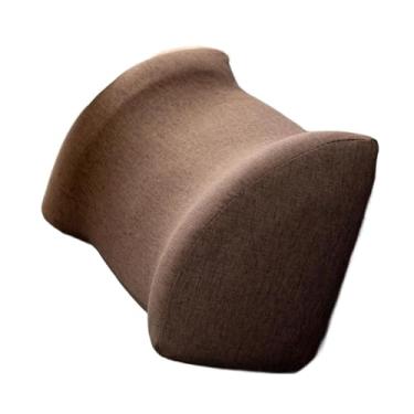 Imagem de KiBcsLic Almofada de espuma para apoio lombar, confortável, para leitura, ideal para sofá, carro ou cadeira de escritório, CafÉ