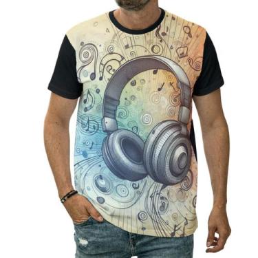 Imagem de Camiseta Headphone Neon Música Eletrônica Music Rock Dj Arte, 4 - Infa