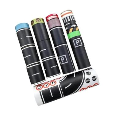 Imagem de Kokiya 28 Fitas Adesivas para Pista de, Fita Adesiva Versátil para Estradas, Adesivos de Sinalização de Trânsito para Decoração de Festas e Cadernos, 500 Cm