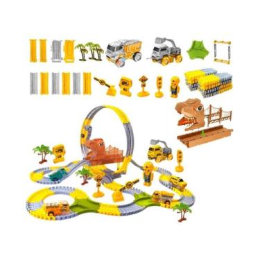 Imagem de Pista De Corrida De Dinossauro Que Brilha No Escuro, Carro Flexível Pa