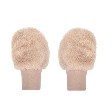 Imagem de Vaveren Luvas de golfe de meio dedo, luvas de golfe de inverno, acessórios esportivos modernos, tela sensível ao toque, elegantes e confortáveis, presentes, Cáqui