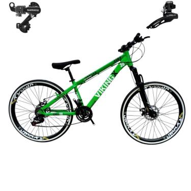 Imagem de Bicicleta 26 VikingX Tuff30 24v Cambio Shimano Pneu Slick Fino Faixa Branco1.50-Unissex