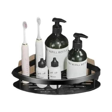 Imagem de Prateleira De Canto Adesiva Para Banheiro, Organizador De Armazenament