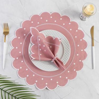 Imagem de Kit 24 Pçs 12 Lugares Mesa Posta Sousplat Jogo Americano Poá Variação: