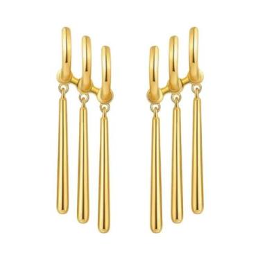 Imagem de Brincos Longos De Cosplay De Anime Com Três Pendentes Para Mulheres E 