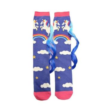 Imagem de Meias Femininas De Unicórnio Com Pelo Longo, Novidade Fofa De Animal, 